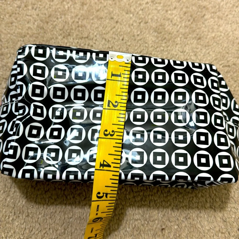 NEW LANCOME Cosmetics Pouch Black & Pink